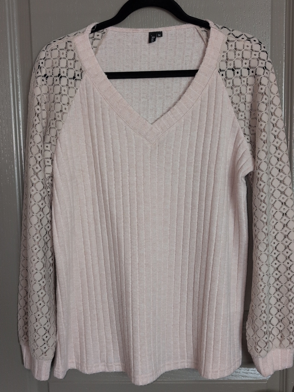 Crochet Laced Sleeve Sweater
